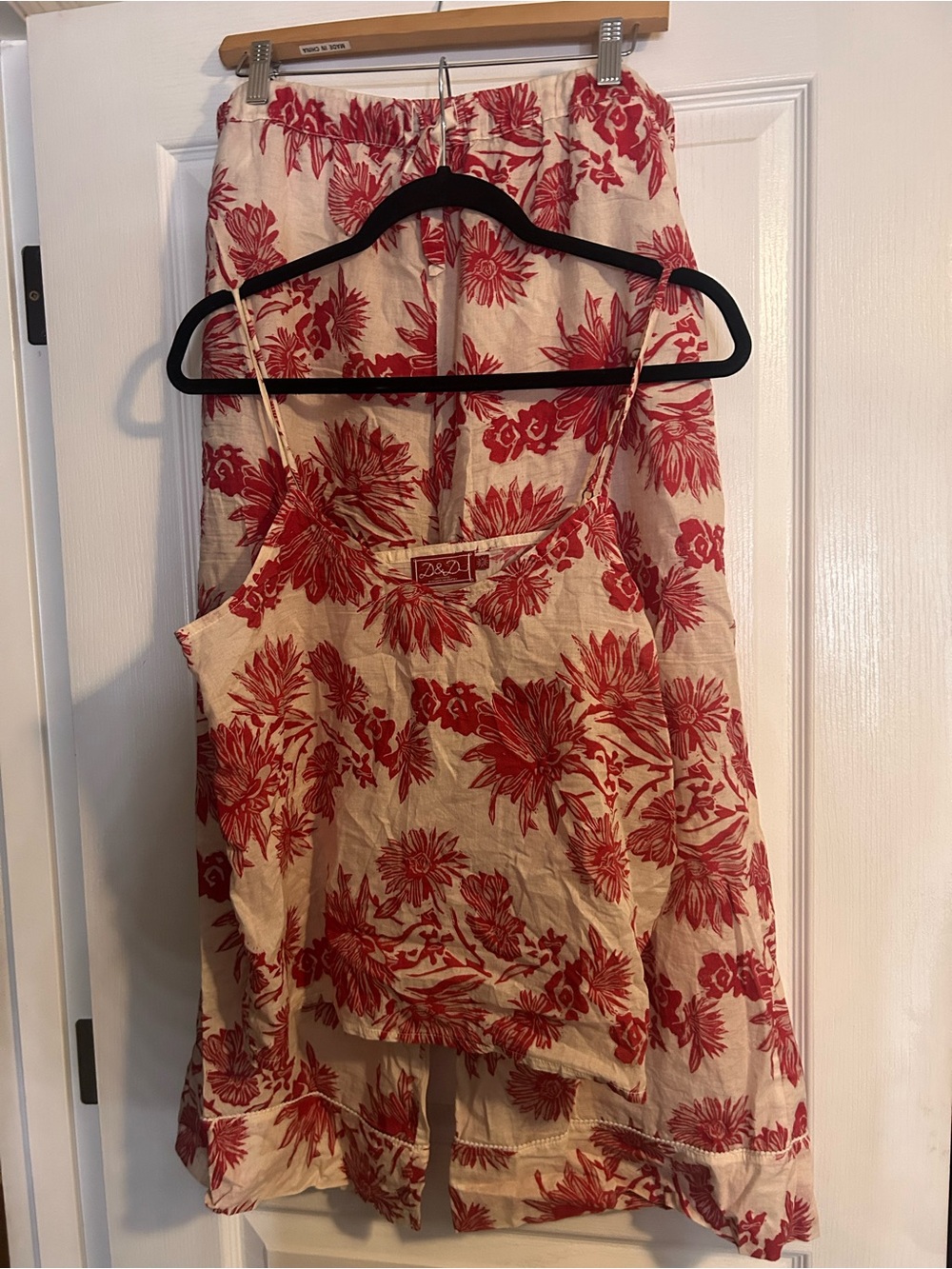 Desmond & Dempsey cami & wide leg trouser pajama set